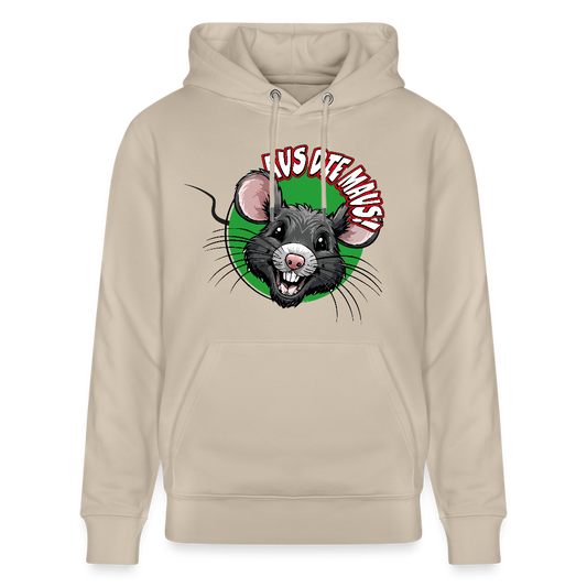 Unisex Hoodie mit AUS DIE MAUS PRINT - Beige