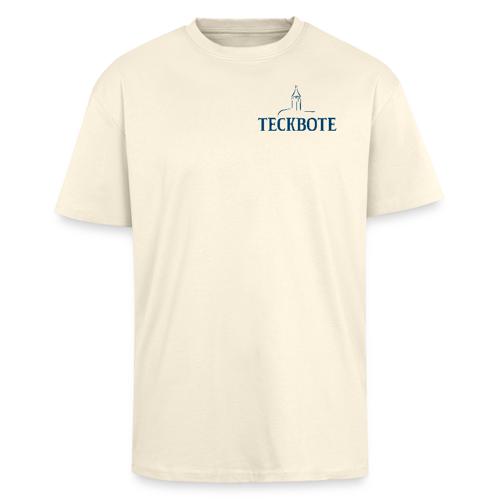Heavy Oversize T-Shirt mit TECKBOTE PRINT - Creme