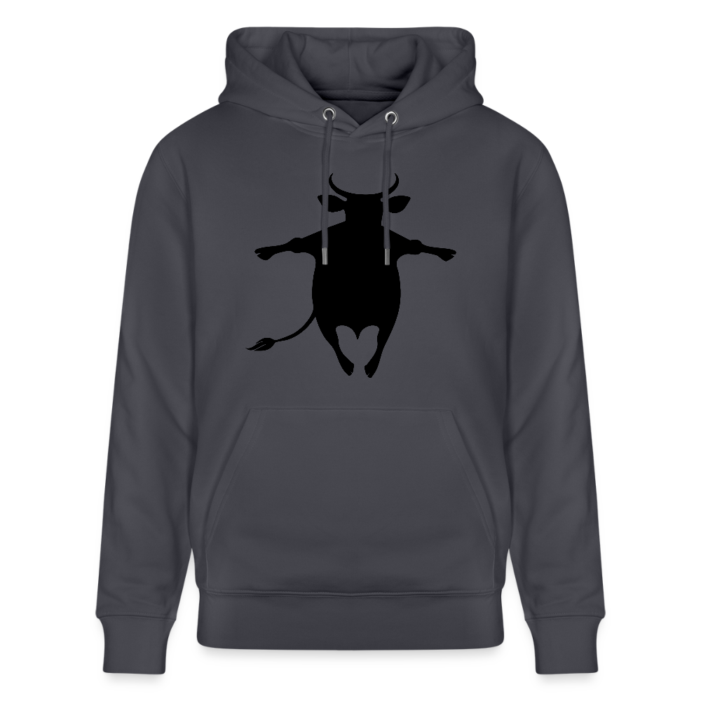 Unisex Hoodie mit HAPPY COW PRINT - Indigoblau