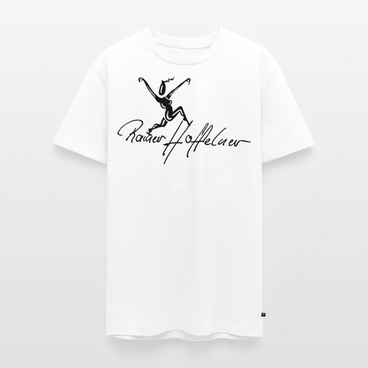 Männer Premium T-Shirt mit TUSCHEWEIBCHEN PRINT - Weiß