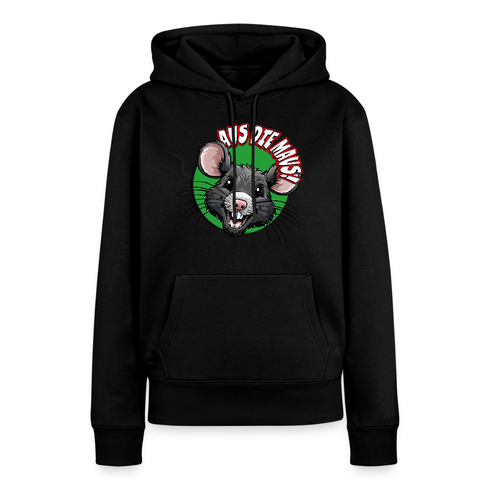 Frauen Premium Hoodie mit AUS DIE MAUS PRINT - Schwarz
