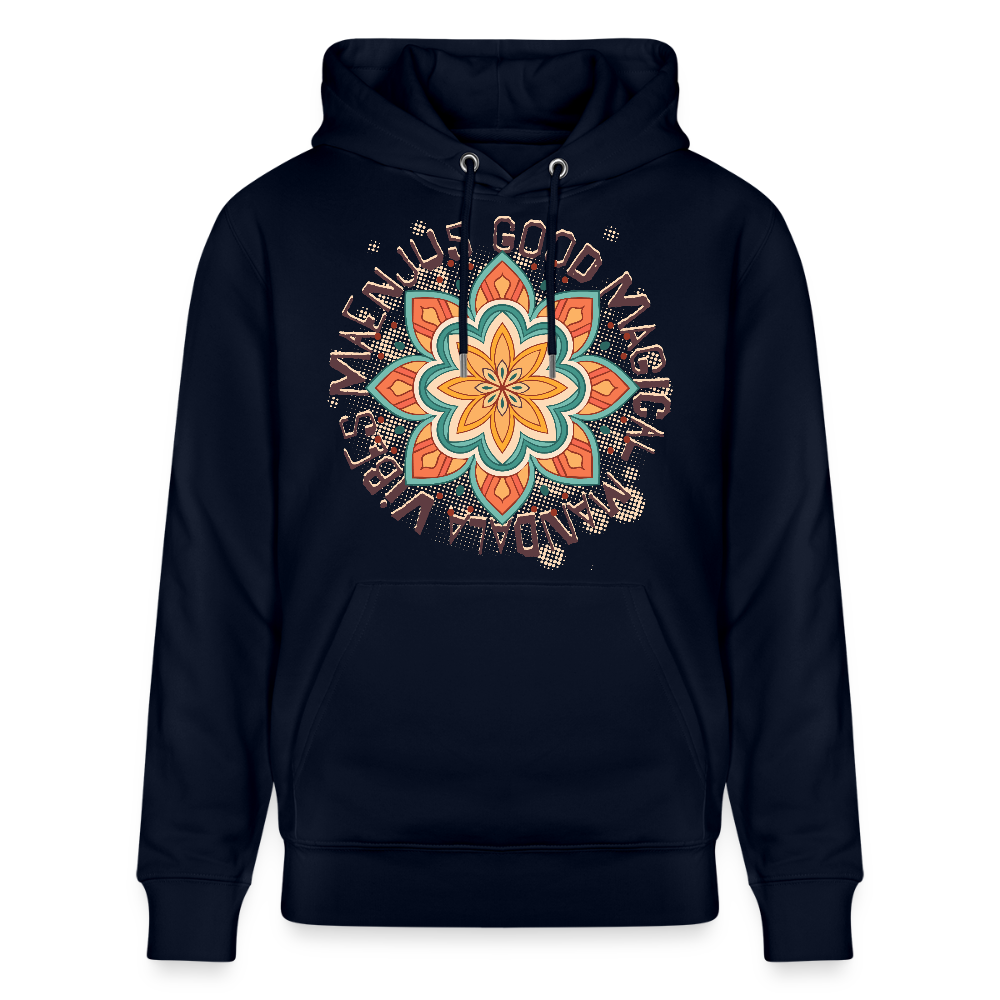 Unisex Bio-Hoodie mit MANDALA VIBES PRINT - Navy