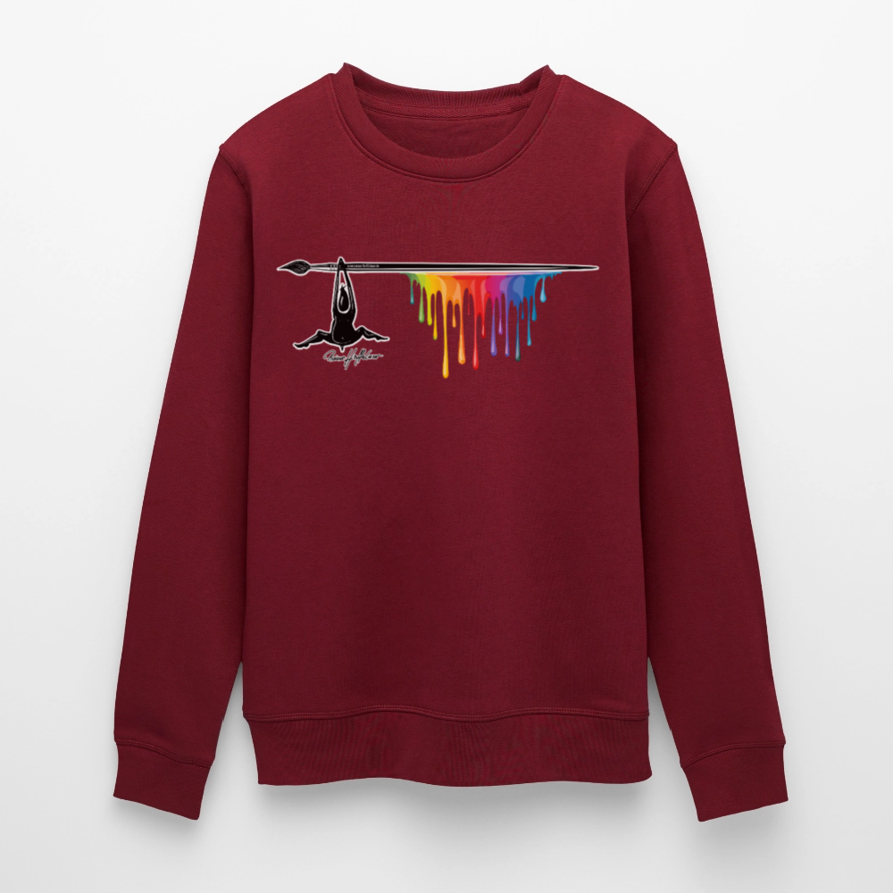 Unisex Bio-Sweatshirt mit MÄNNLE PRINT - Burgunderrot