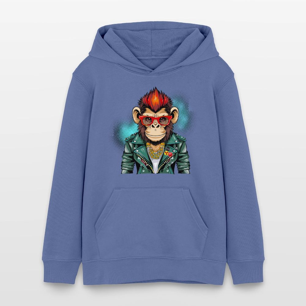 MNJS TEENS Bio-Hoodie mit MONKEY PRINT - Blau