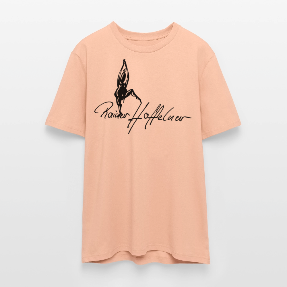 Unisex Bio-T-Shirt mit TUSCHEMÄNNCHEN PRINT - Pfirsich