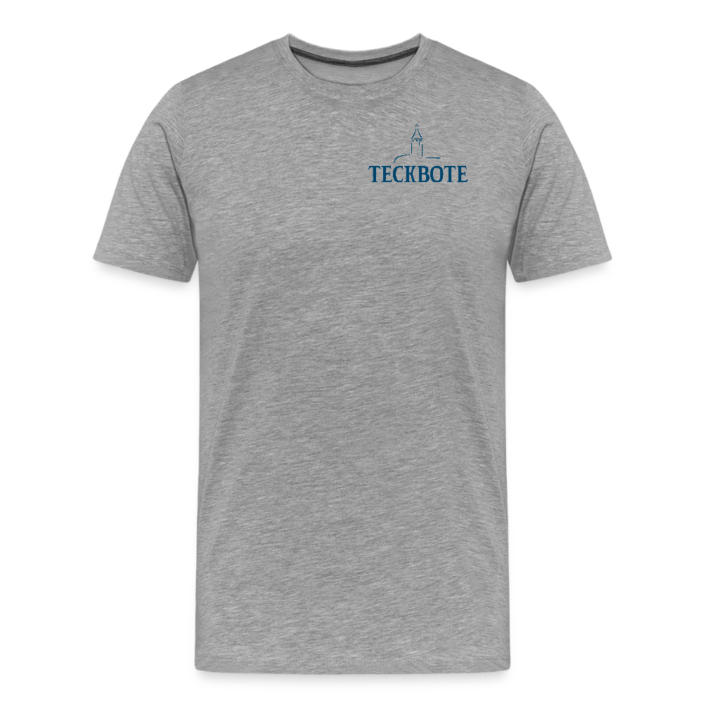 Männer Premium T-Shirt mit TECKBOTE PRINT - Grau meliert