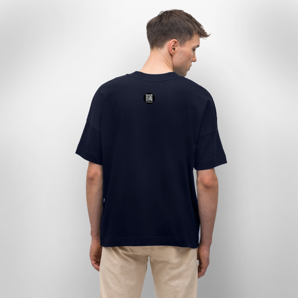 Oversized Unisex Bio T-Shirt mit MNJS CREW no limits PRINT - Navy