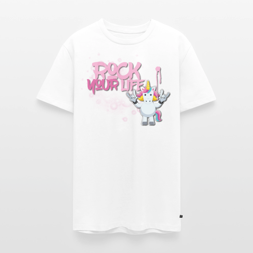 Männer Premium T-Shirt mit ROCK YOUR LIFE PRINT - Weiß