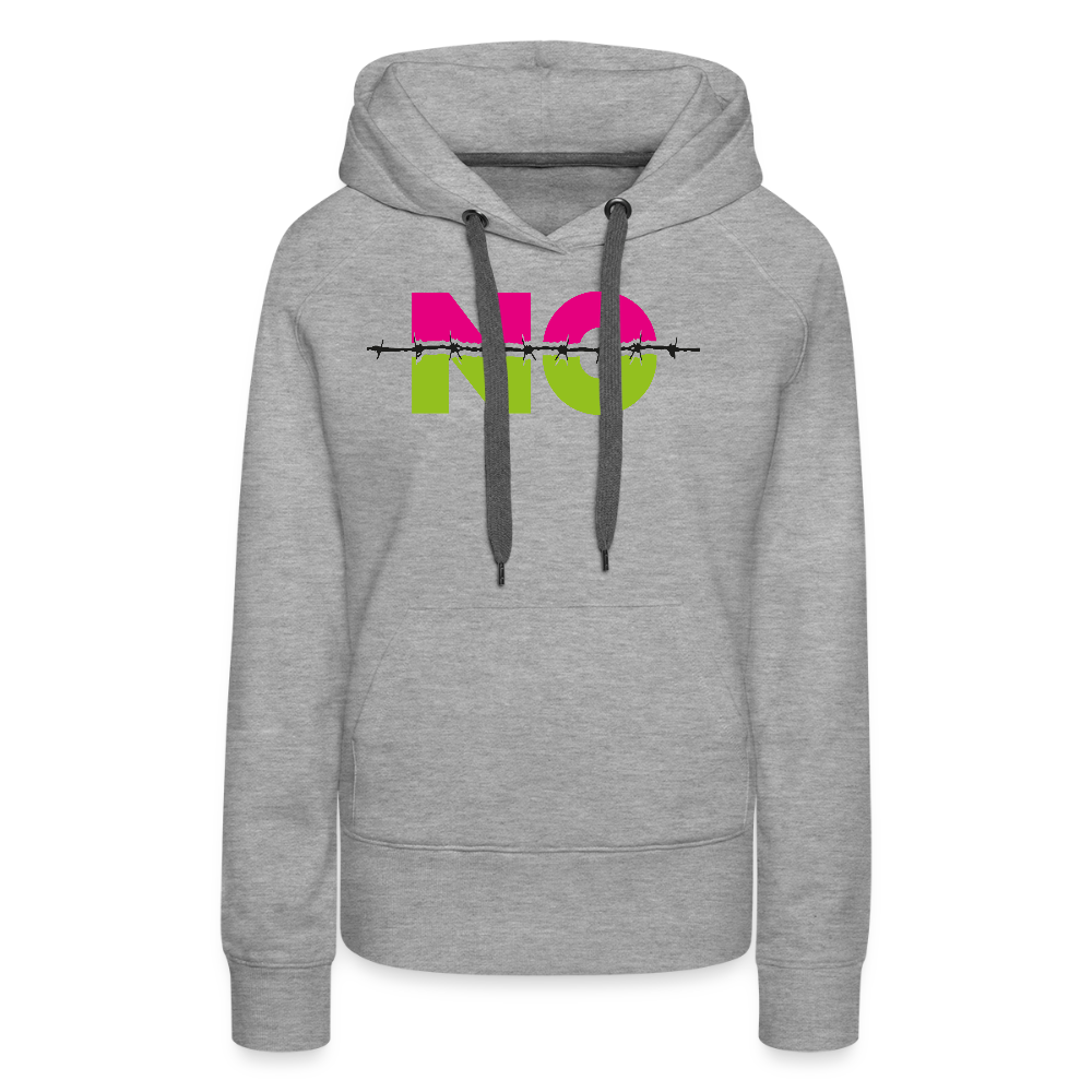 Frauen Premium Hoodie mit NO PRINT - Grau meliert