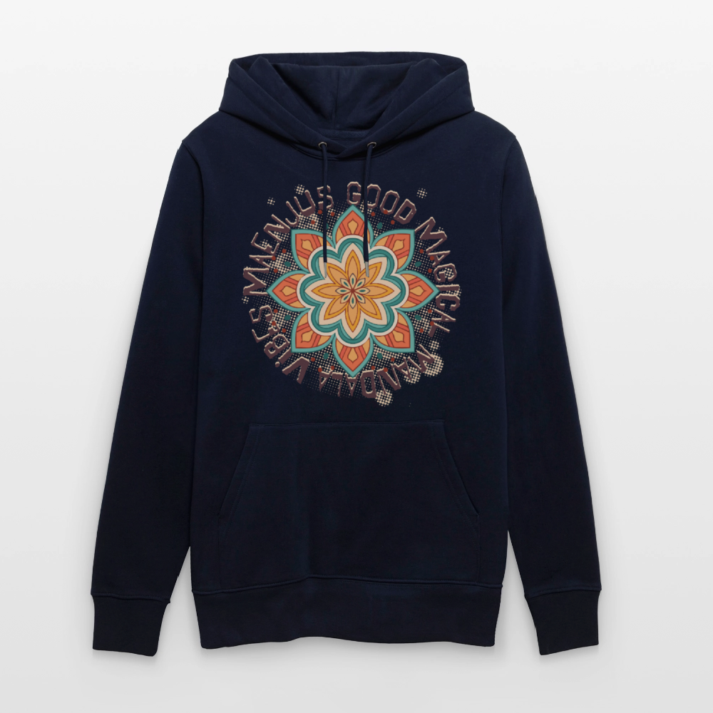 Unisex Bio-Hoodie mit MANDALA VIBES PRINT - Navy