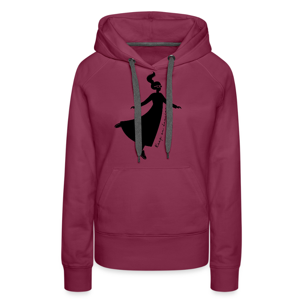 Frauen Premium Hoodie mit KEEP ON DANCING PRINT - Bordeaux
