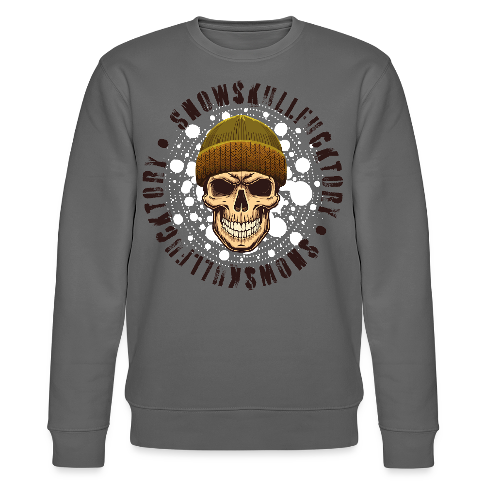 Unisex Bio-Sweatshirt mit SNOWSKULL PRINT - Anthrazit