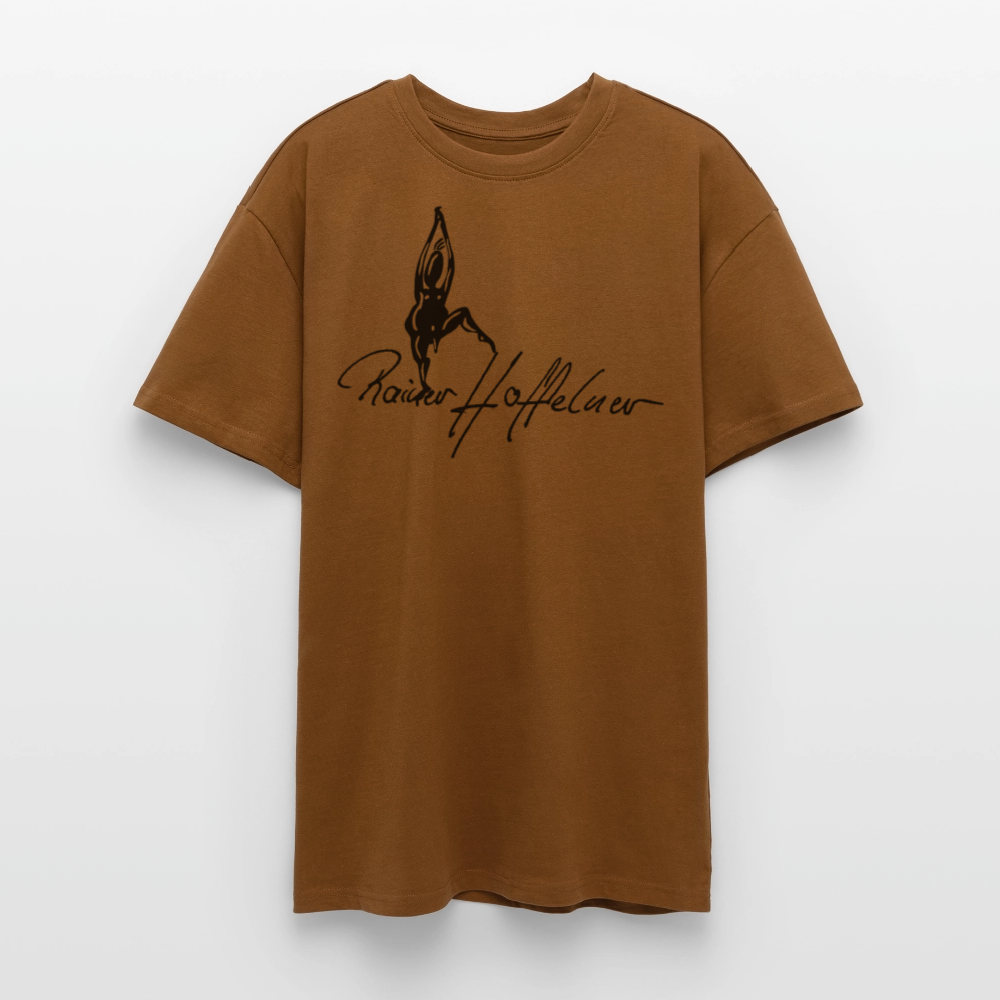 Heavy Oversize T-Shirt mit TUSCHEMÄNNCHEN PRINT - Toffee