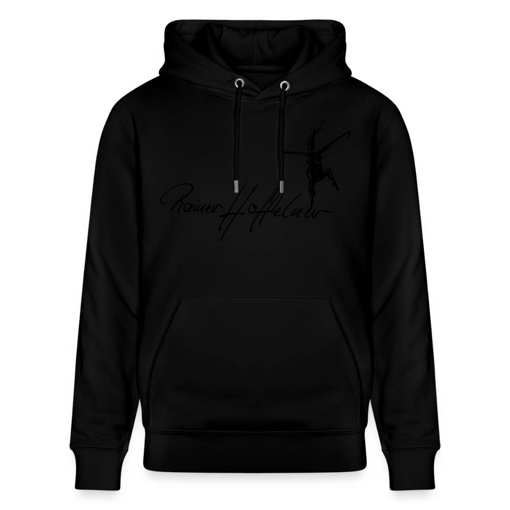 Unisex Bio-Hoodie mit TUSCHEWEIBCHEN PRINT - Schwarz