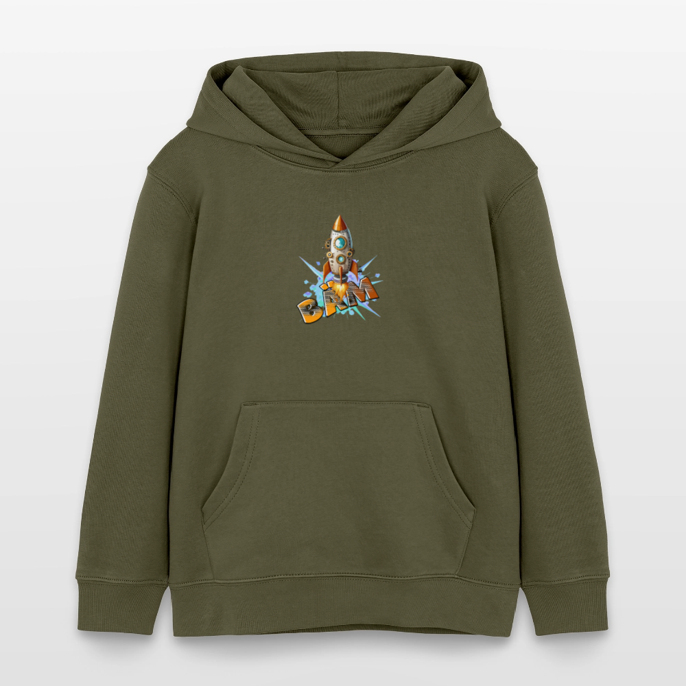MNJS KIDS Bio-Hoodie mit BÄM PRINT - Khaki