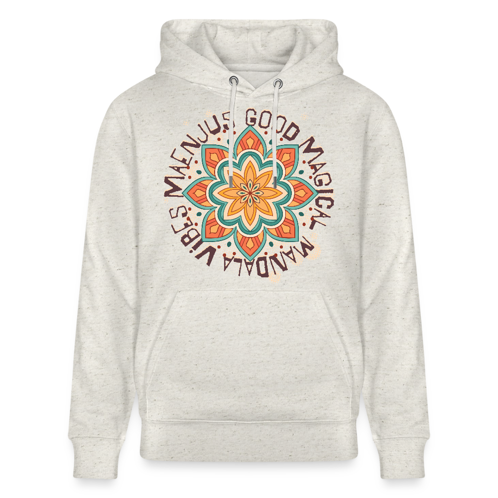 Unisex Bio-Hoodie mit MANDALA VIBES PRINT - Beige meliert