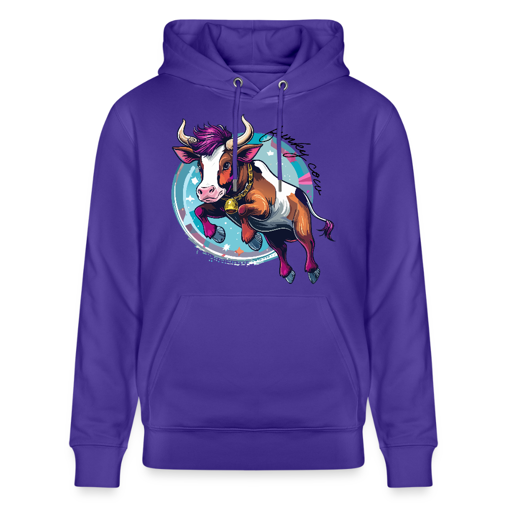 Unisex Hoodie mit FUNKY COW PRINT - Purple Love