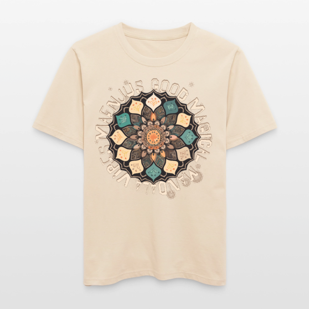 Unisex Bio-T-Shirt mit MANDALA VIBES PRINT - Weißgrau