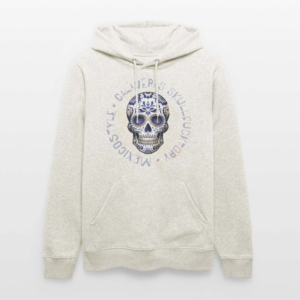Unisex Hoodie mit CALAVERAS SKULL PRINT - Beige meliert