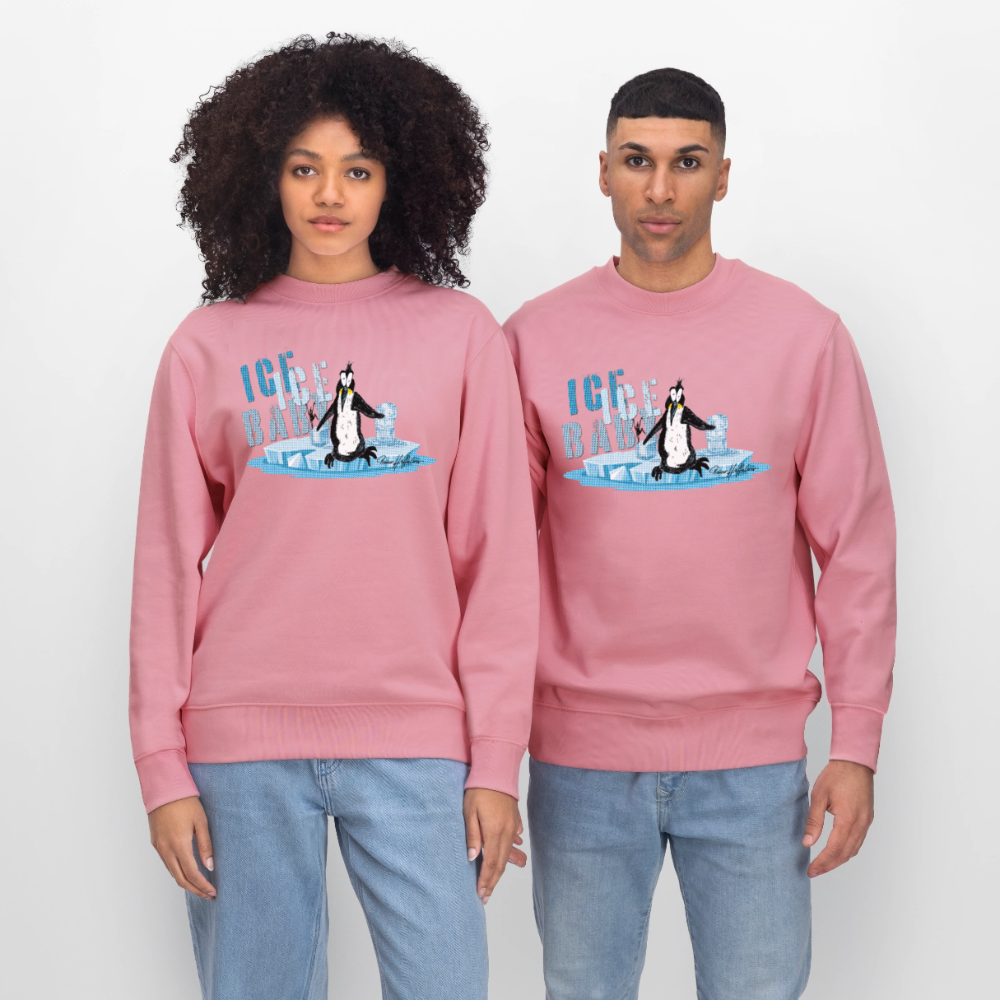 Unisex Bio-Sweatshirt mit ICE ICE BABY PRINT - Lila Traum