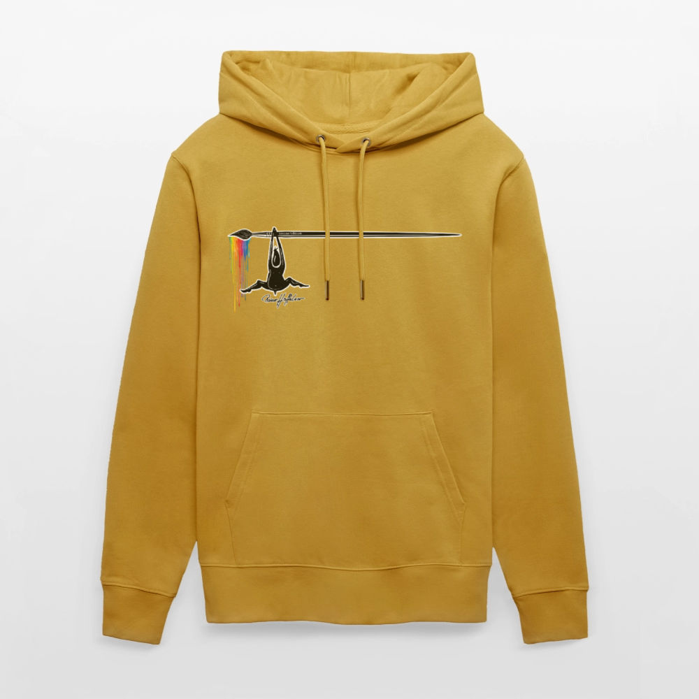 Unisex Hoodie mit TUSCHEMÄNNCHEN PRINT - Ocker