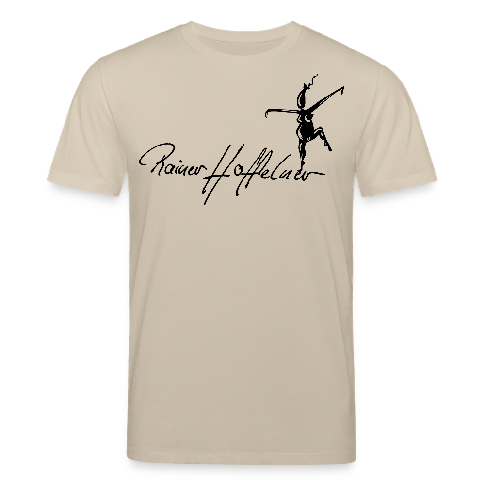 Unisex Bio-T-Shirt mit TUSCHEWEIBCHEN PRINT - Beige
