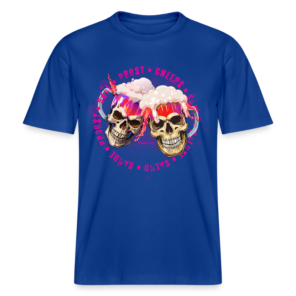 Unisex Bio-T-Shirt mit OKTOBERFEST SKULL GIRL PRINT - Dunkelblau