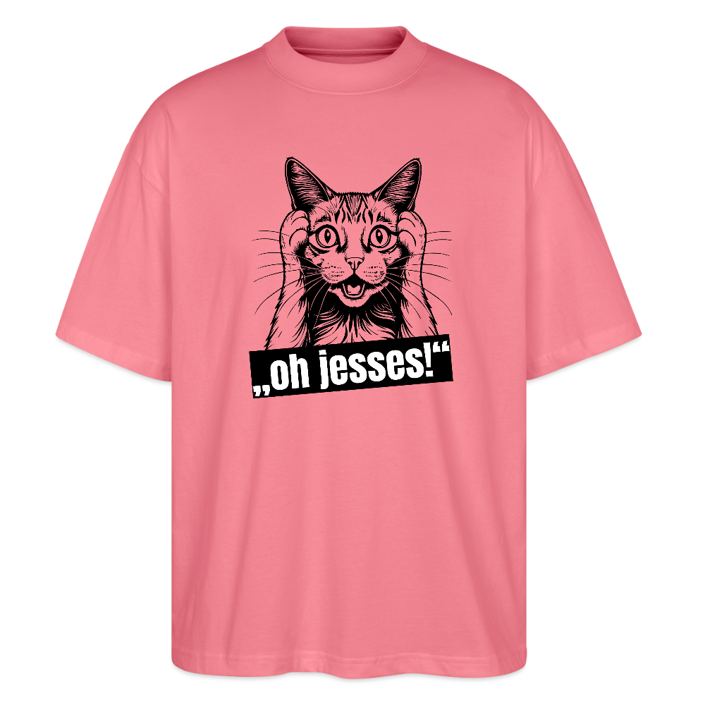 Oversized Unisex T-Shirt mit OH JESSES PRINT - Pink
