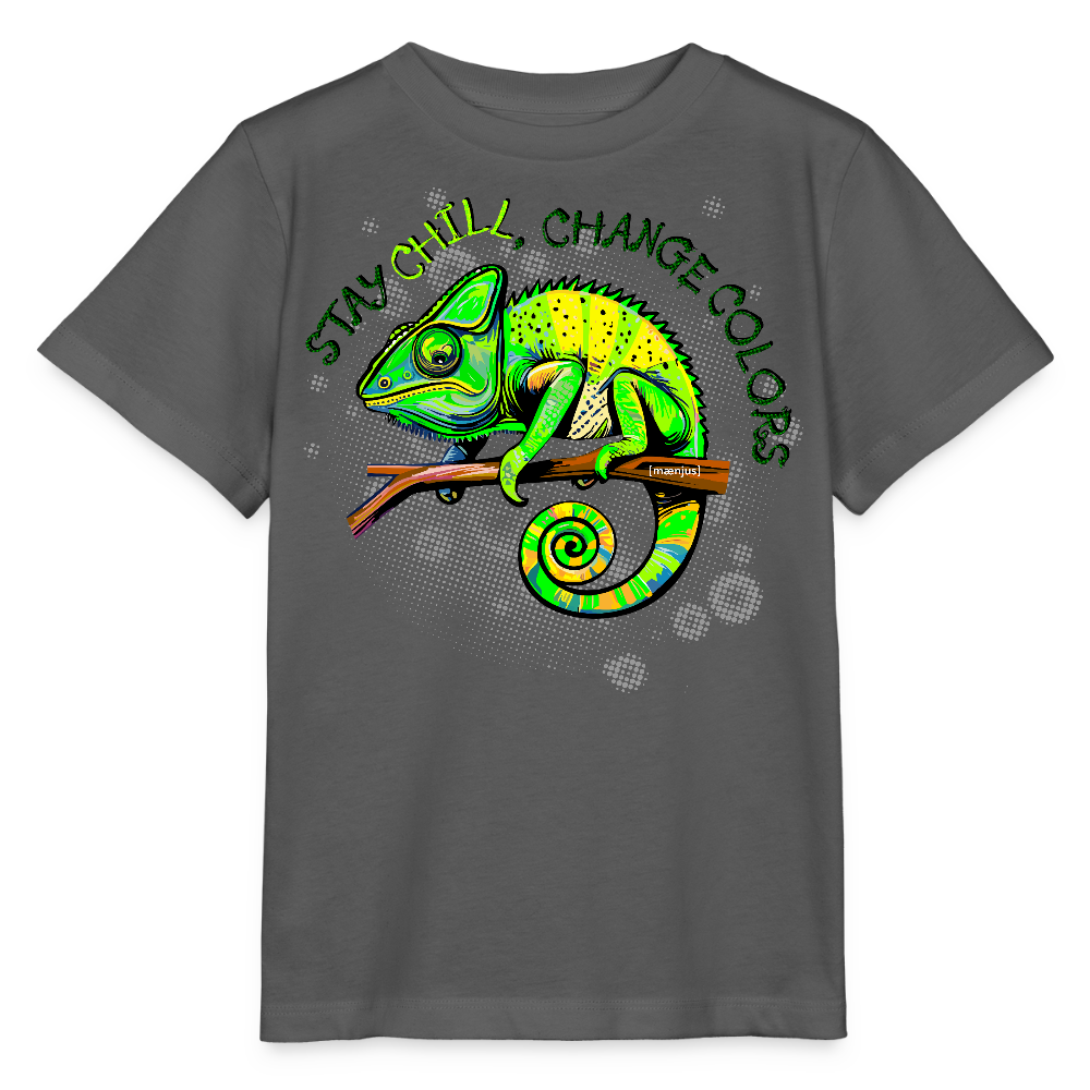 MNJS KIDS Bio T-Shirt mit CAMAELEON PRINT - Anthrazit