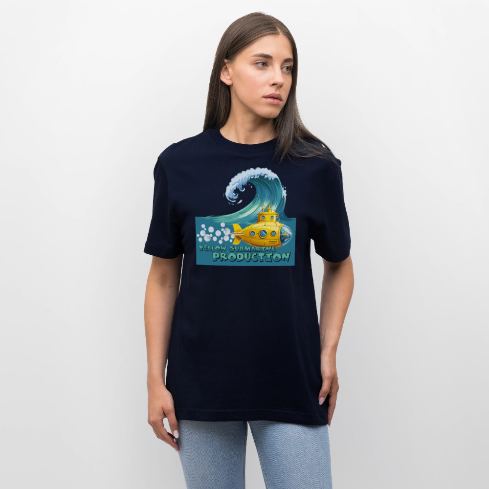 Unisex Bio-T-Shirt mit YELLOW SUBMARINE PRODUCTION PRINT - Navy