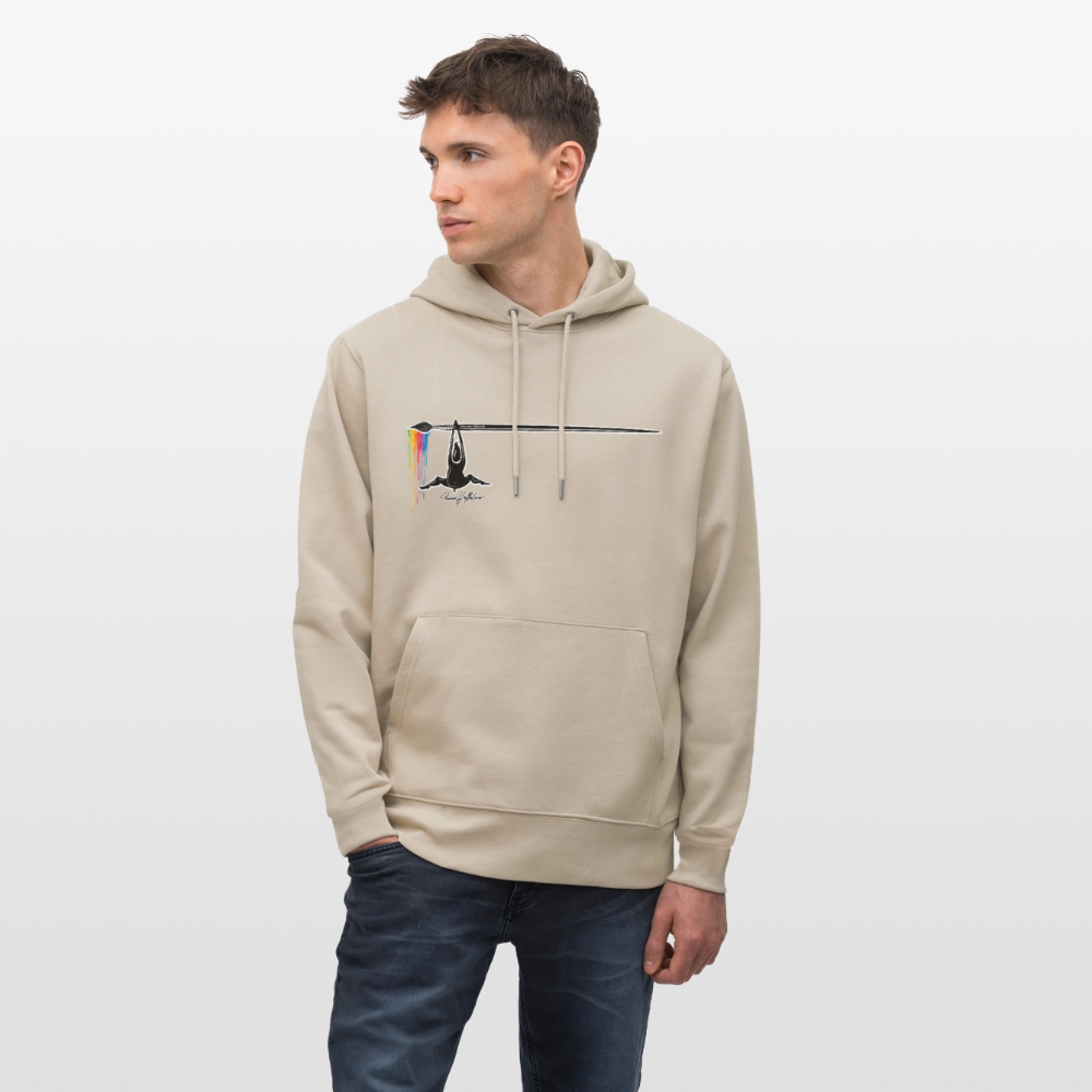 Unisex Hoodie mit TUSCHEMÄNNCHEN PRINT - Beige