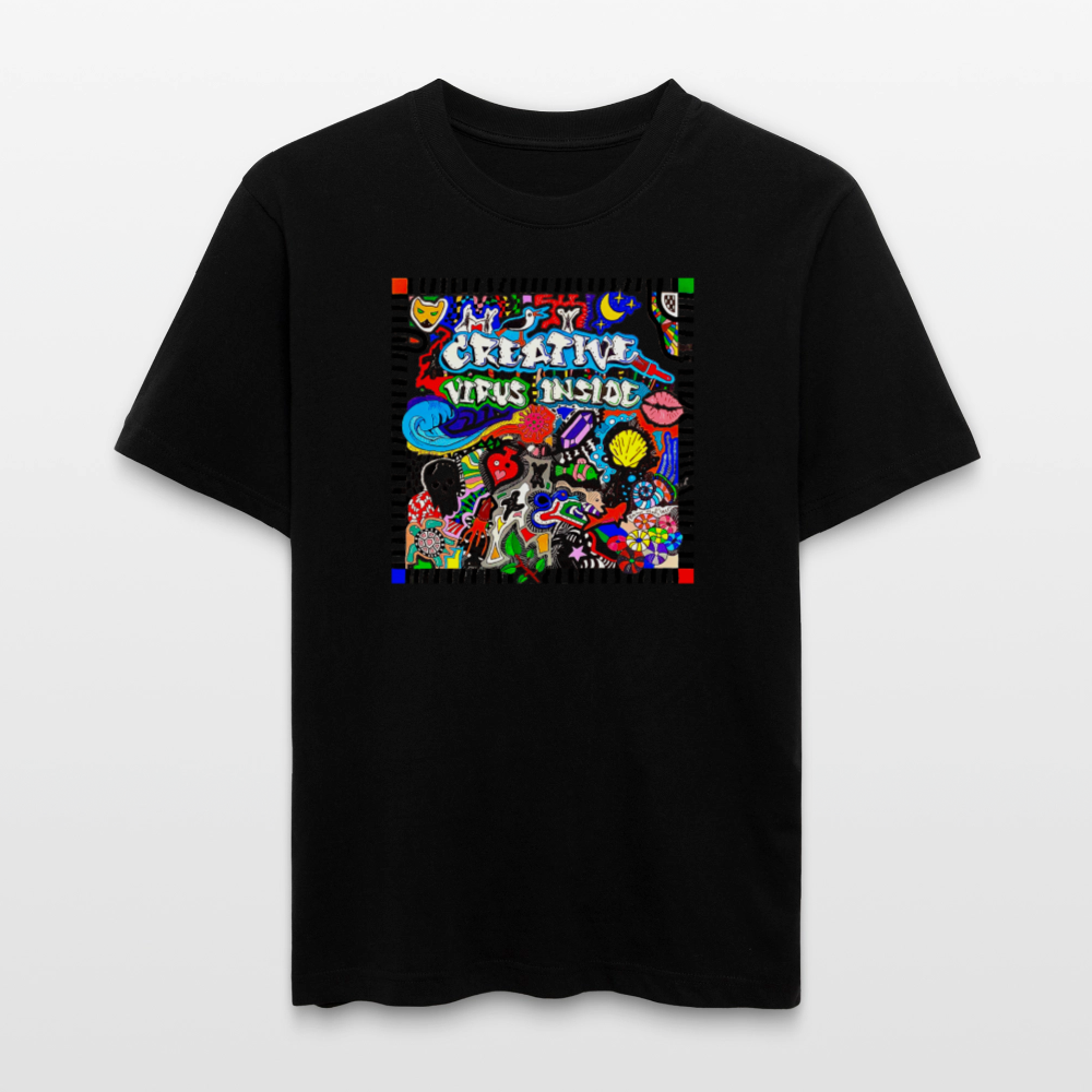Unisex Bio-T-Shirt mit CREATIVE VIRUS INSIDE PRINT - Schwarz