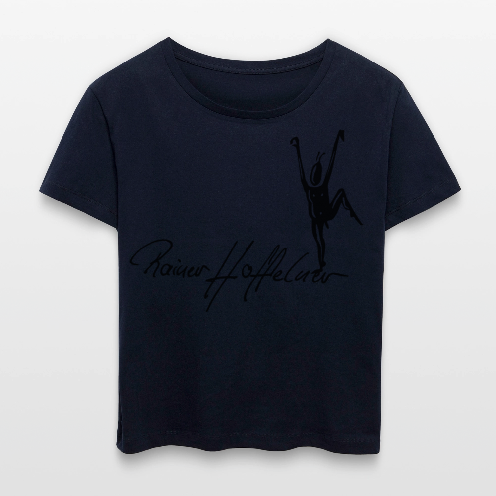 Frauen T-Shirt mit TUSCHEMÄNNCHEN PRINT - Navy