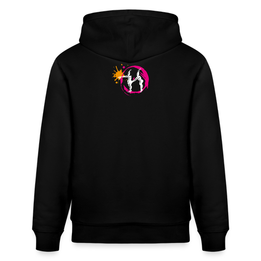 Unisex Hoodie mit ES ESKALIERT EH PRINT - Schwarz