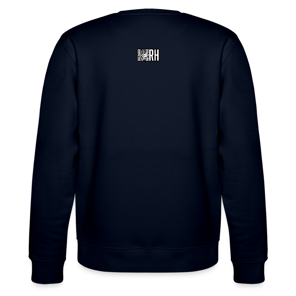 Unisex Bio-Sweatshirt mit ROSEN DIE LIEBE UND DER TOD HABEN DORNEN PRINT - Navy