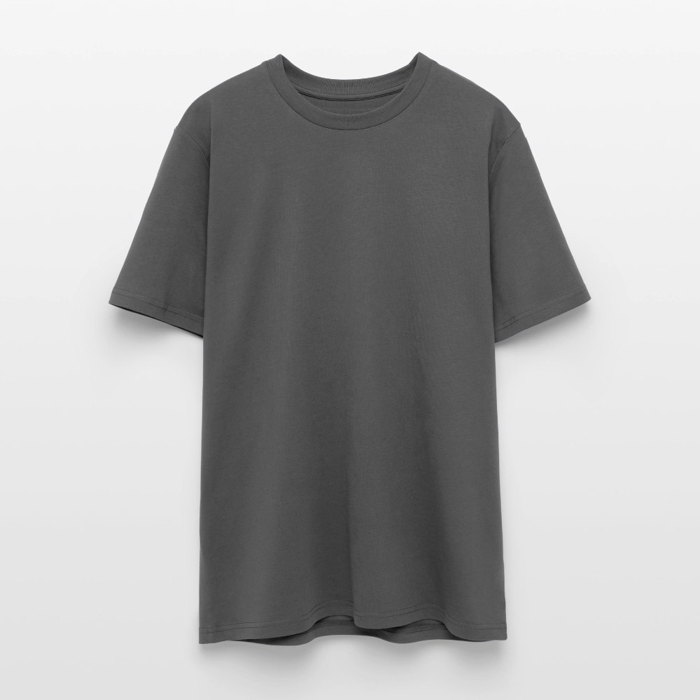 Unisex Bio-T-Shirt mit Flying Cow Print Rückseite - Anthrazit