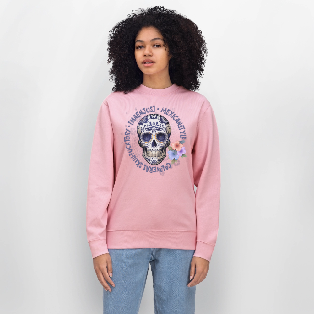 Unisex Bio-Sweatshirt mit MAENJUS MEXICANSTYLE PRINT - Hellrosa