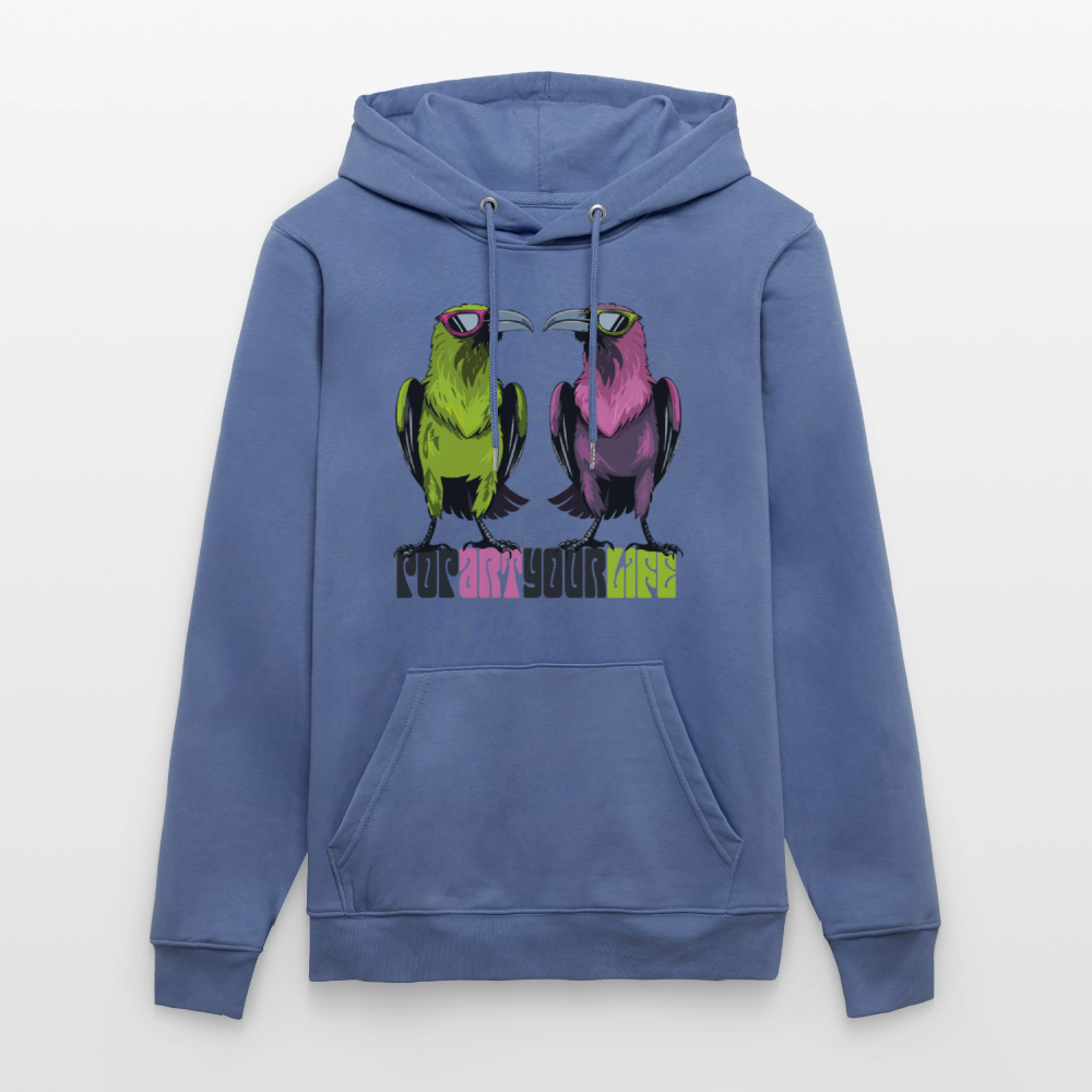 Unisex Hoodie mit POPART YOUR LIFE PRINT - Blau