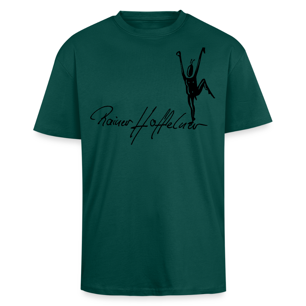Heavy Oversize T-Shirt mit TUSCHEMÄNNCHEN PRINT - hunter Green