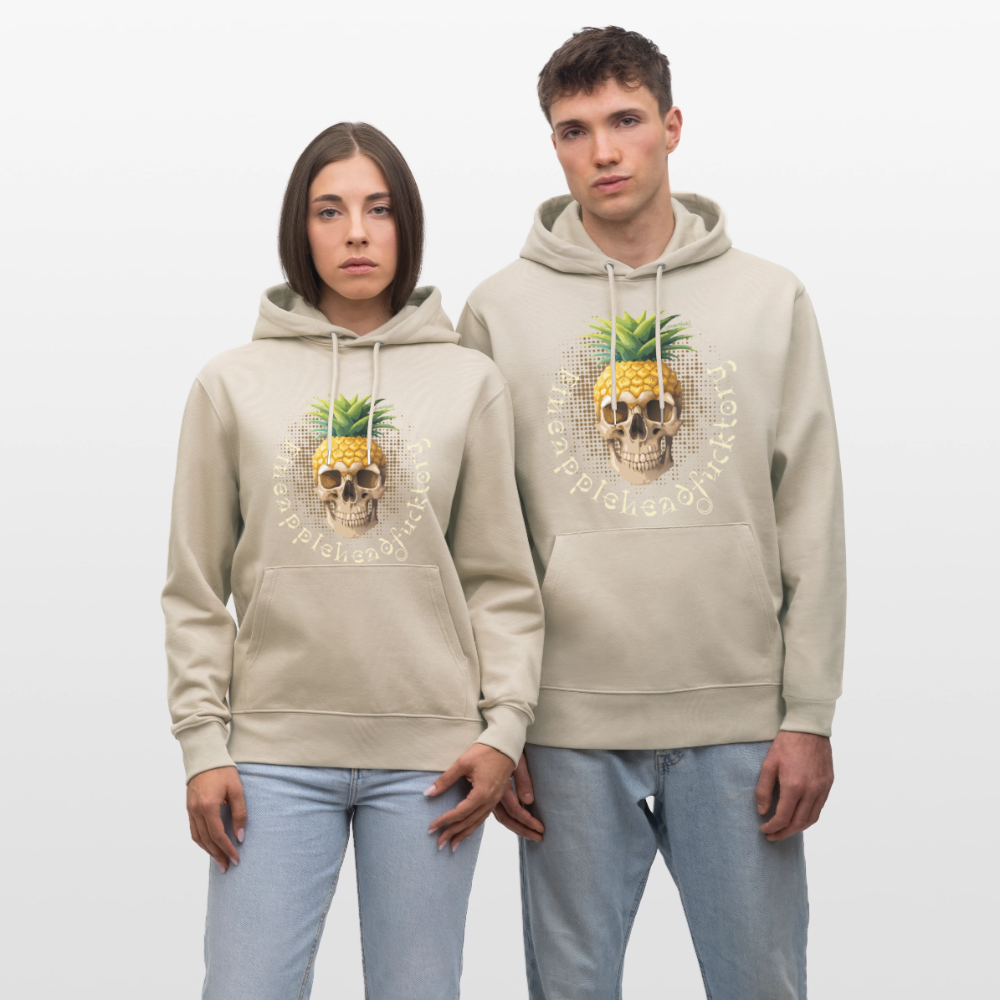 Unisex Hoodie mit PINEAPPLE SKULL PRINT - Beige