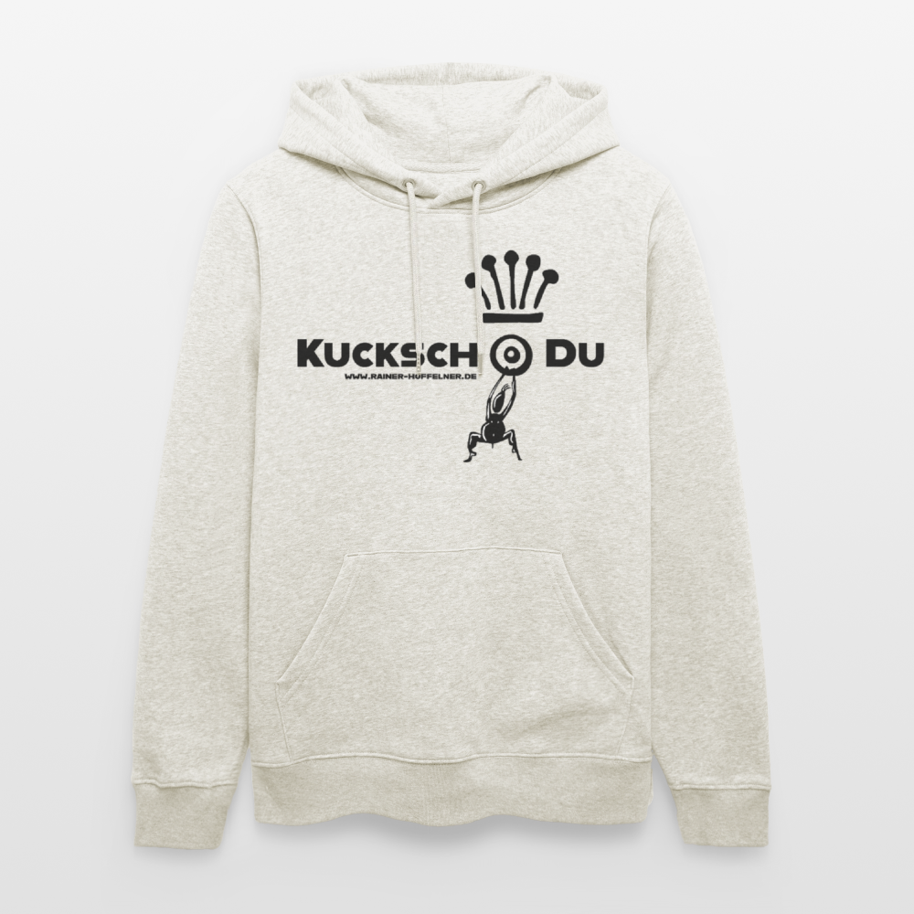 Unisex Hoodie mit KUCKSCH DU PRINT - Beige meliert