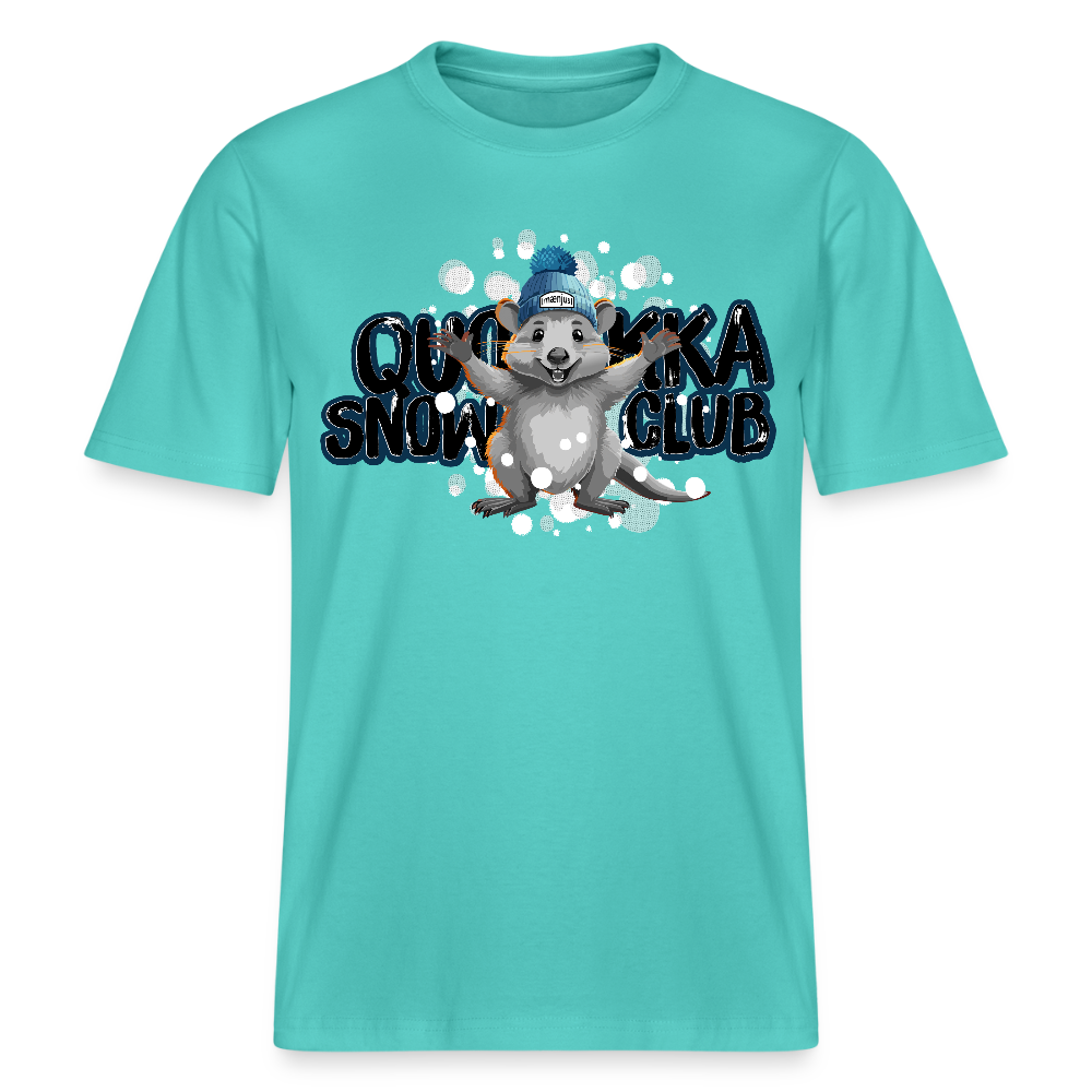 Unisex Bio-T-Shirt mit QUOKKA SNOWCLUB PRINT - Poolblau