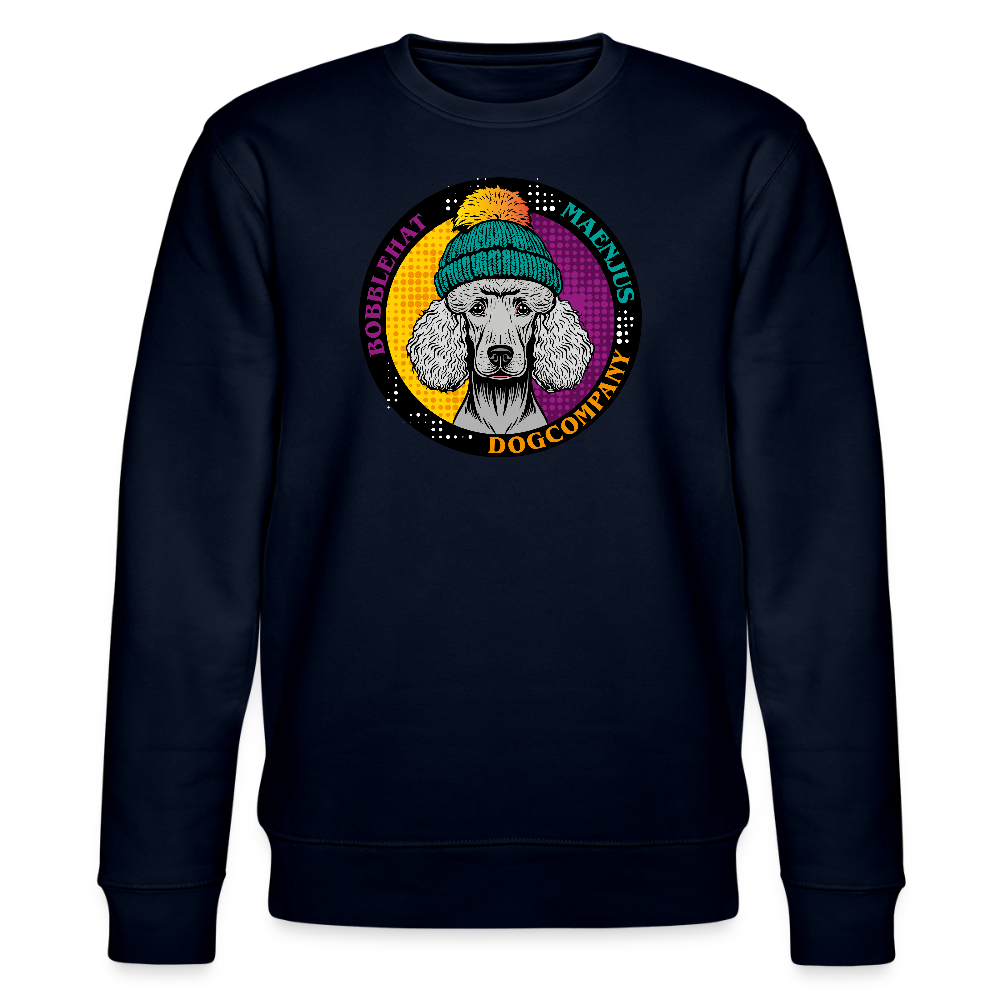 Unisex Bio-Sweatshirt mit BOBBLEHAT DOGCOMPANY PRINT - Navy