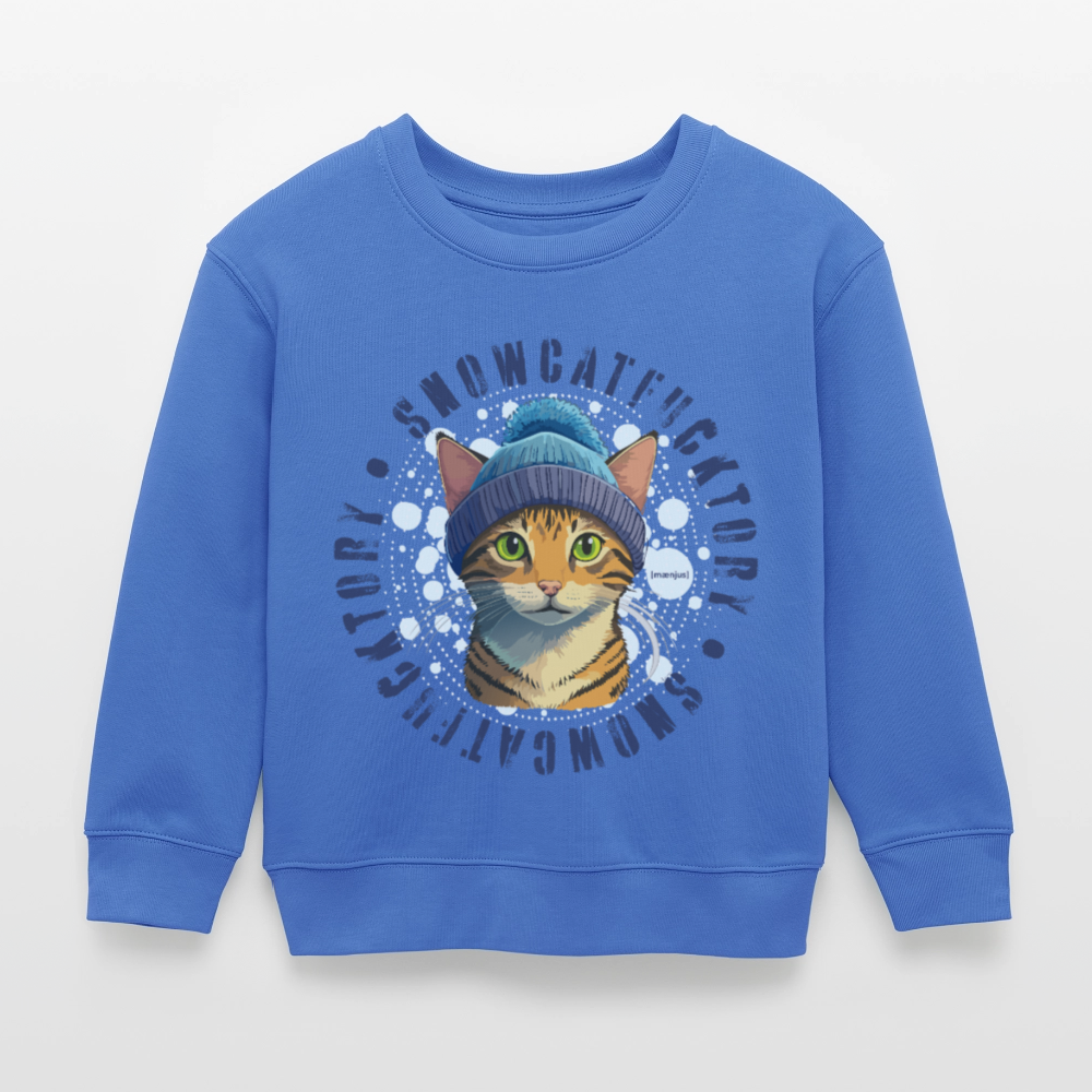 MNJS KIDS Mini Changer Bio Sweatshirt mit SNOWCATFUCKTORY PRINT - carolina Blue