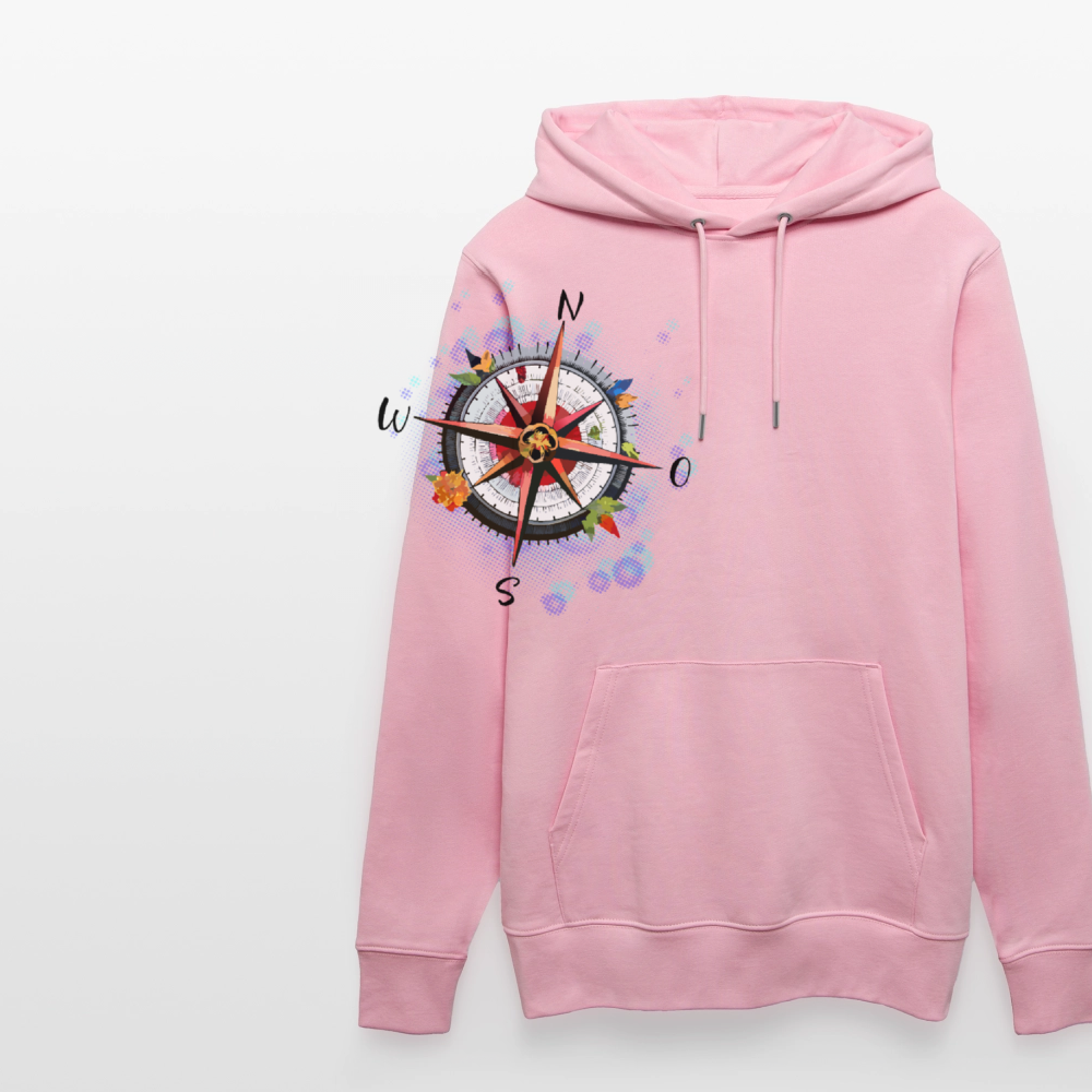 Unisex Hoodie mit WINDROSE PRINT - Hellrosa