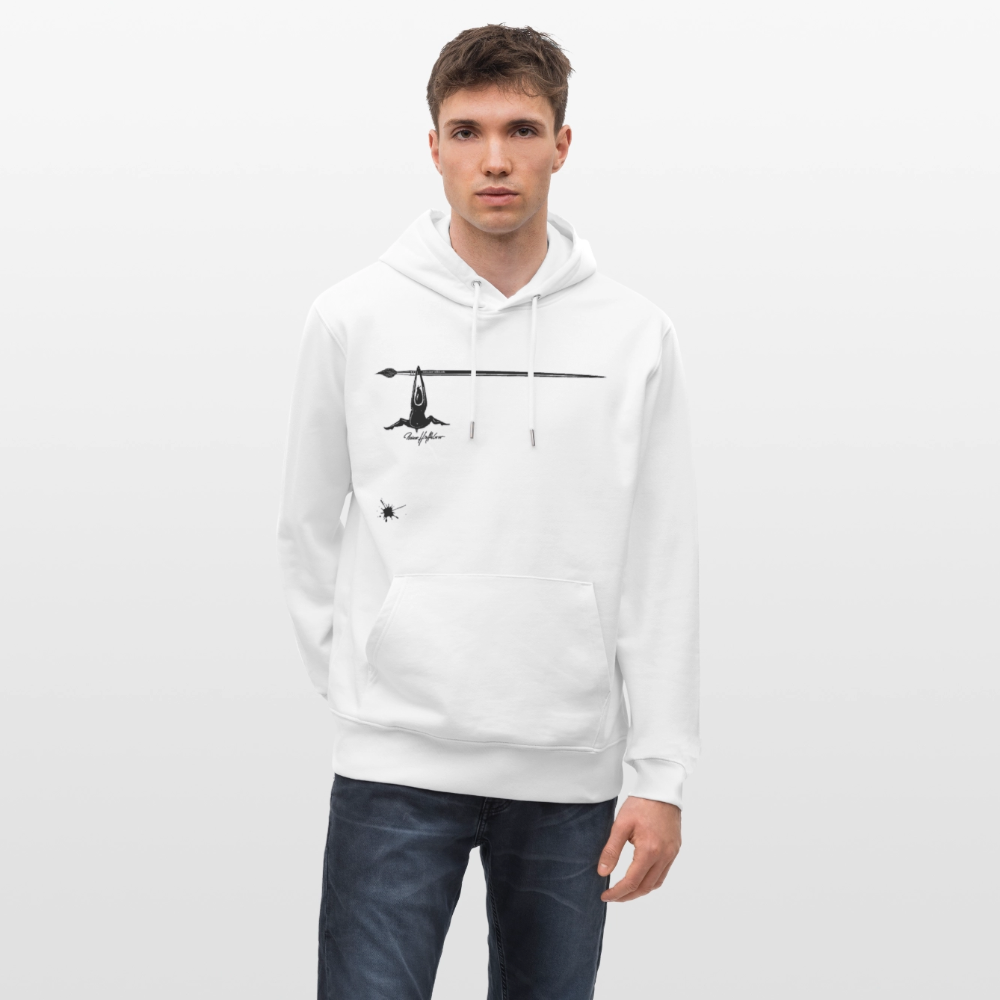 Unisex Hoodie mit TUSCHEMÄNNCHEN PRINT - Weiß