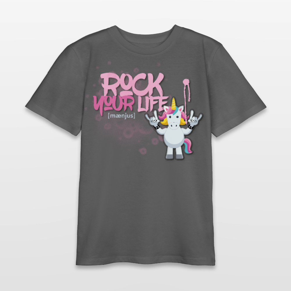 MNJS TEENS Bio T-Shirt mit ROCK YOUR LIFE PRINT - Anthrazit