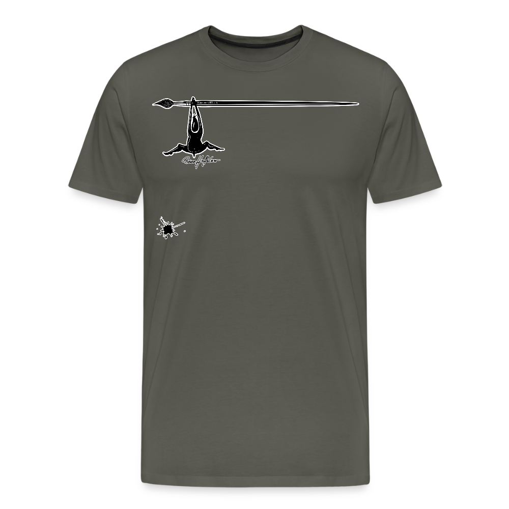 Männer Premium T-Shirt mit MÄNNLES PRINT - Asphalt