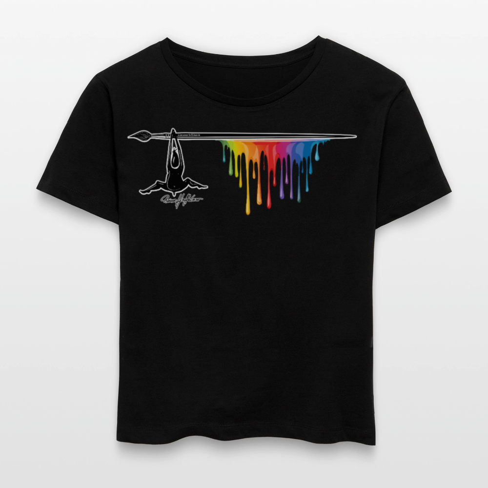 Frauen T-Shirt mit MÄNNLE PRINT - Schwarz