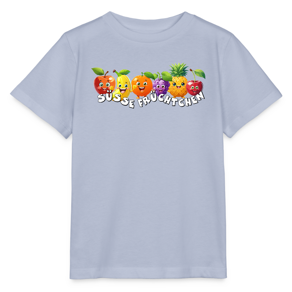 Kinder T-Shirt mit SÜSSE FRÜCHTCHEN PRINT - Lavendel-Violett